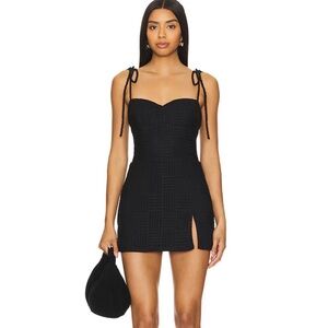 Amanda Uprichard X Revolve Taylor Romper in Black